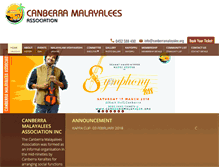 Tablet Screenshot of canberramalayalee.org
